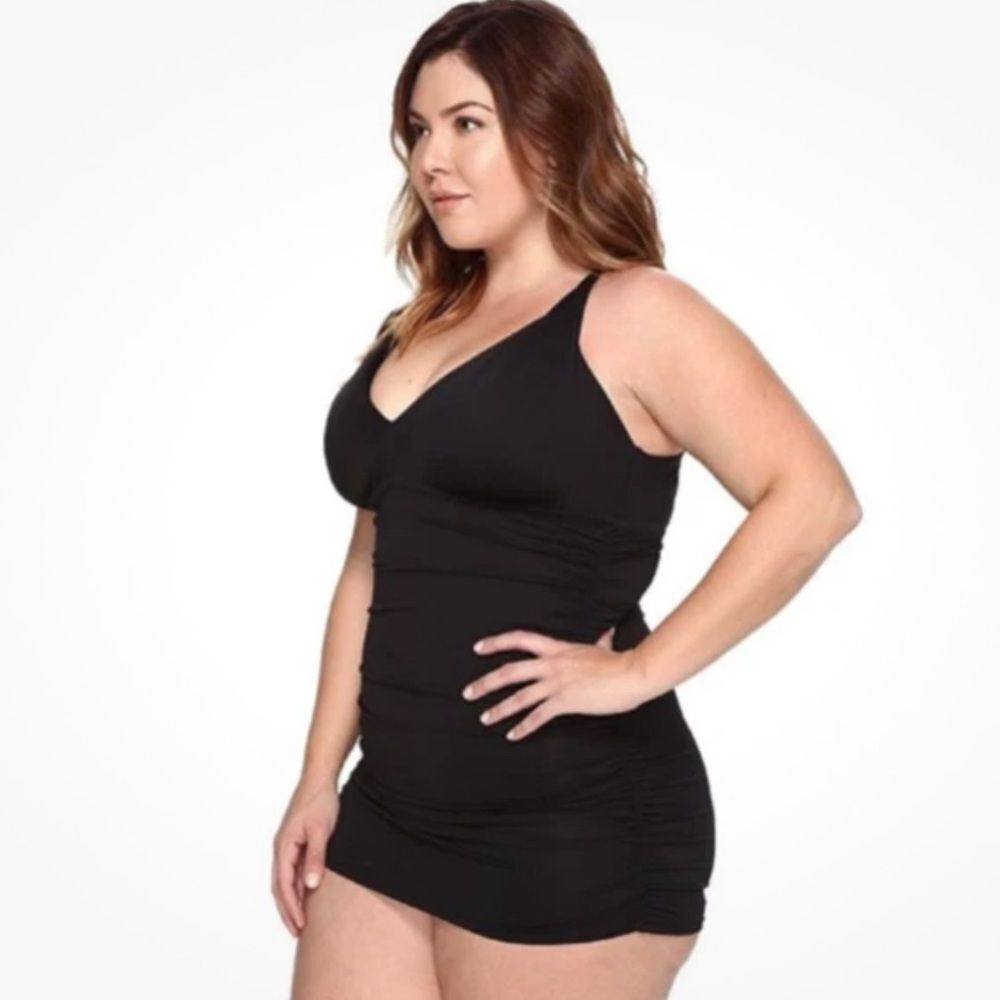 Lauren Ralph Lauren women’s 22W mio halter tummy control swimsuit new one piece